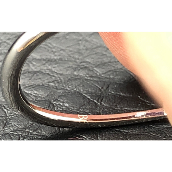 Calvin Klein Ring Size 6 Minimalist White Glass Cabochon Stainless Steel U-Shank - Picture 6 of 9